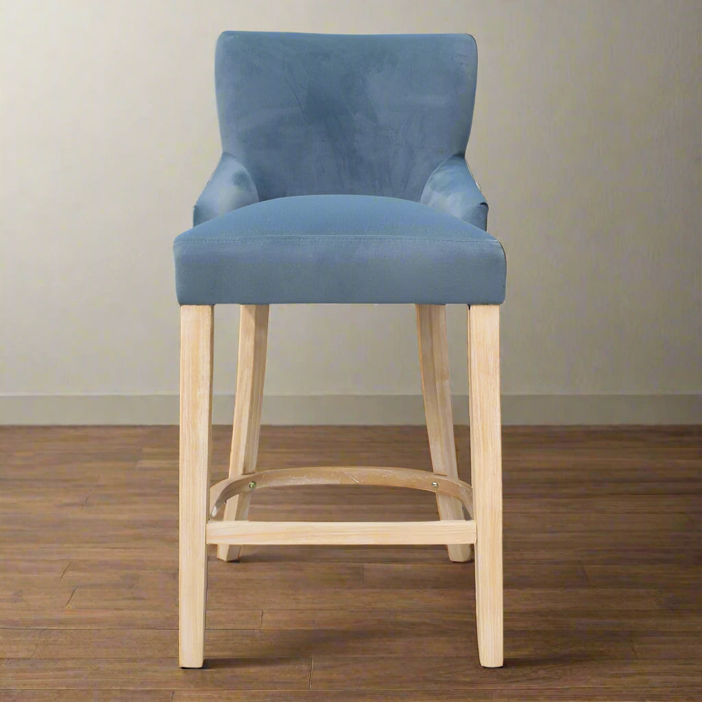 Silas Velvet Bar Stool - VLA304 - Uneeka