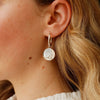 Silver Crescent Moon Hoops - R0102E - Uneeka