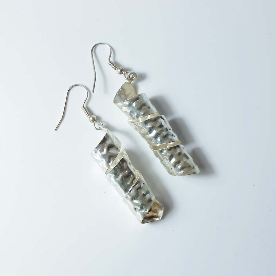 Silver Plated Chunky Swirl Earrings - JELS9 - Uneeka