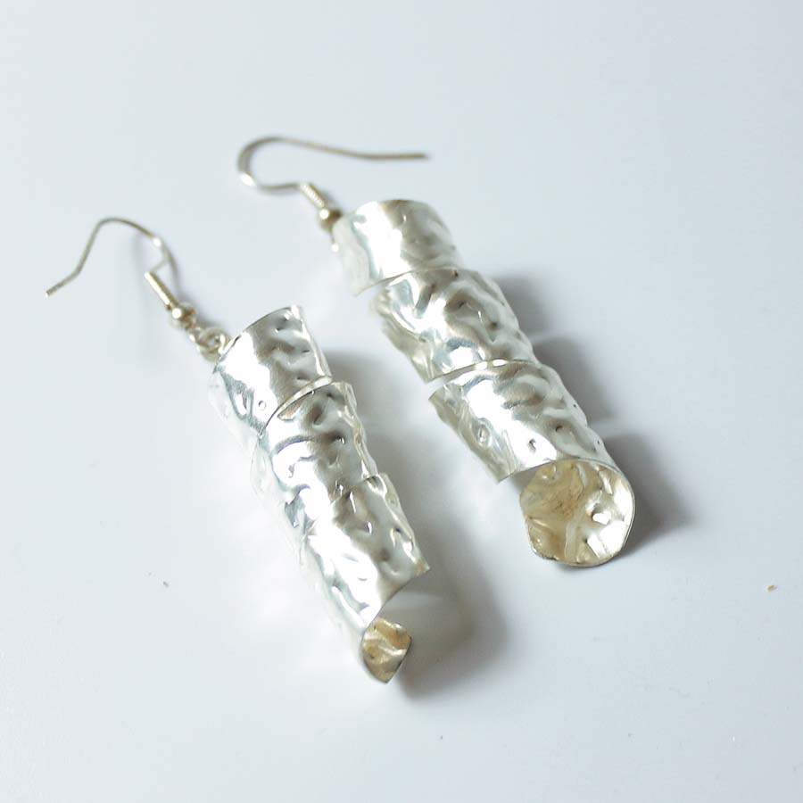 Silver Plated Chunky Swirl Earrings - JELS9 - Uneeka