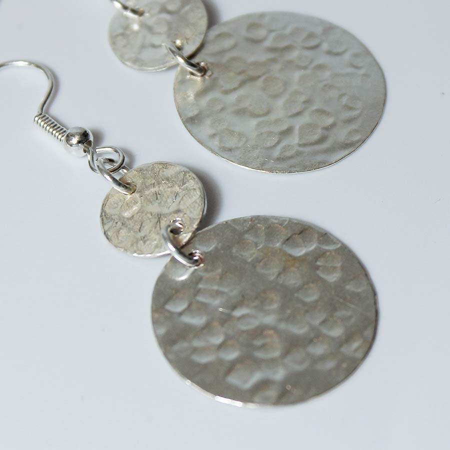 Silver Plated Coin Earrings - JEBS2 - Uneeka