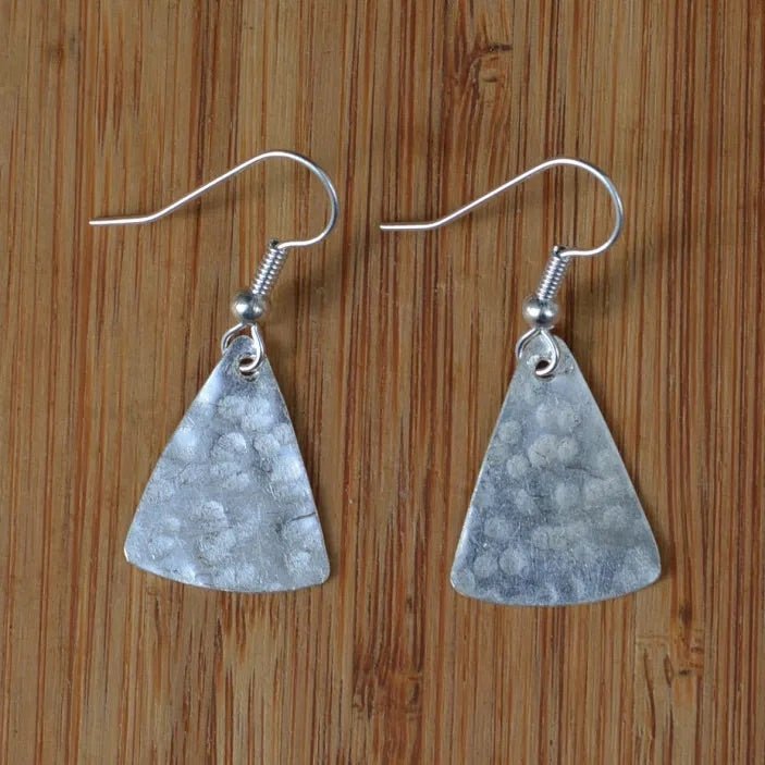 Silver Plated Mini Rounded Triangle Earrings - JEBS6 - Uneeka
