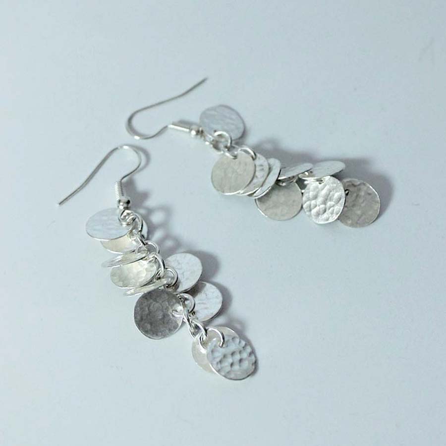 Silver Plated Short Kenyan Coin Earrings - JELS4 - Uneeka