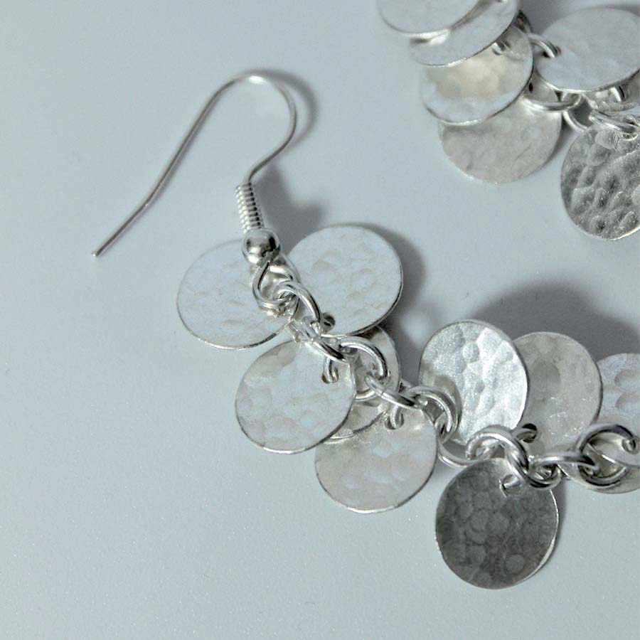 Silver Plated Short Kenyan Coin Earrings - JELS4 - Uneeka