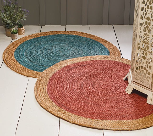 Simple Coloured Jute Rug - R73120TR - Uneeka