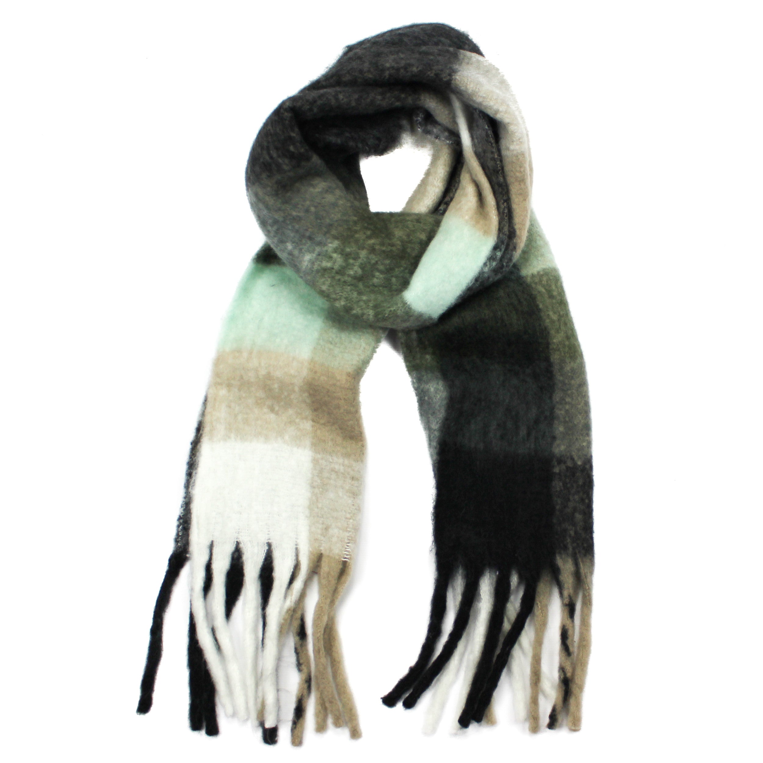 Multi Colour Grey Check Scarf - SK5651C26 - Uneeka