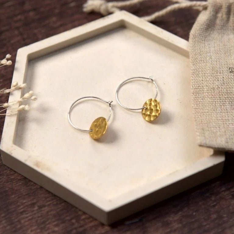 Small Assorted Shape Brass Earrings - SB002 - Uneeka