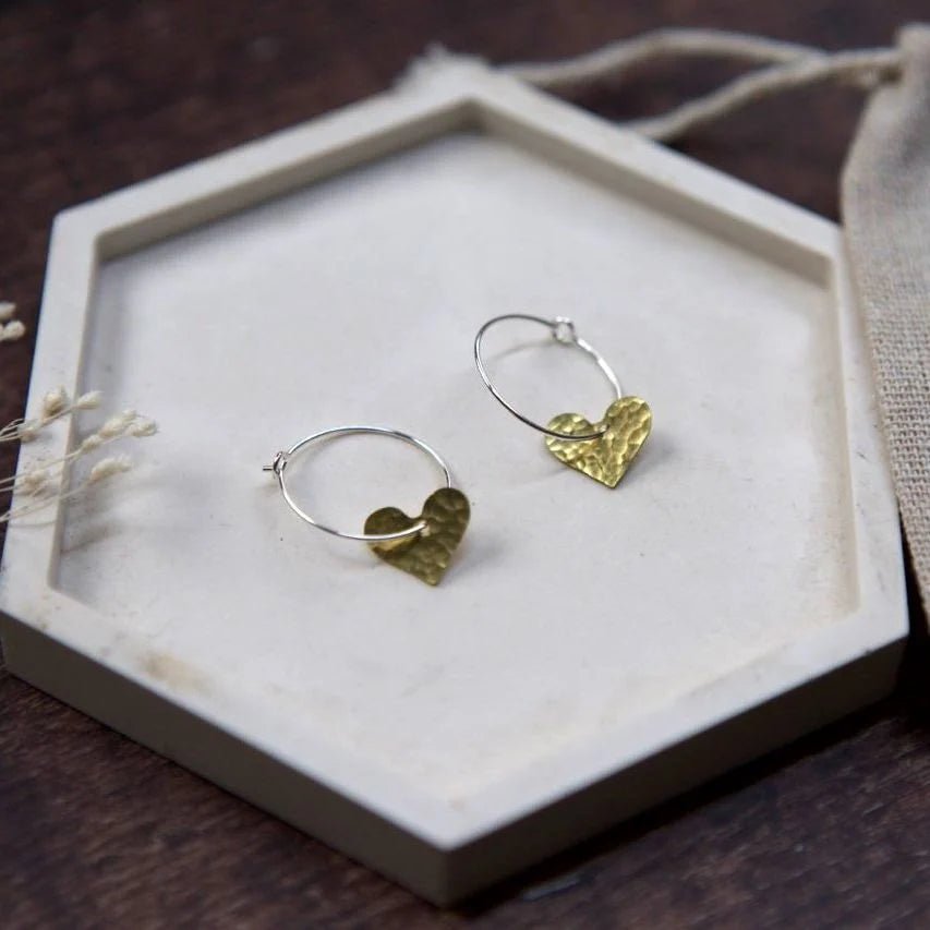 Small Assorted Shape Brass Earrings - SB004 - Uneeka