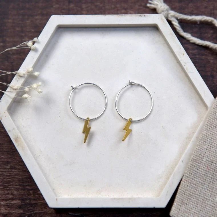 Small Assorted Shape Brass Earrings - SB005 - Uneeka