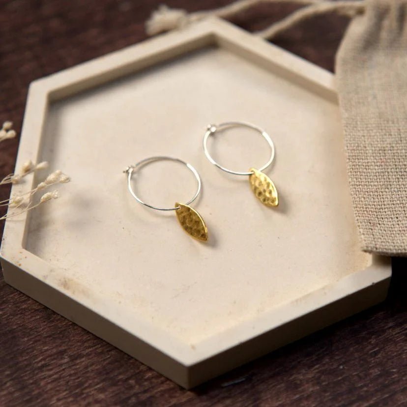 Small Assorted Shape Brass Earrings - SB006 - Uneeka