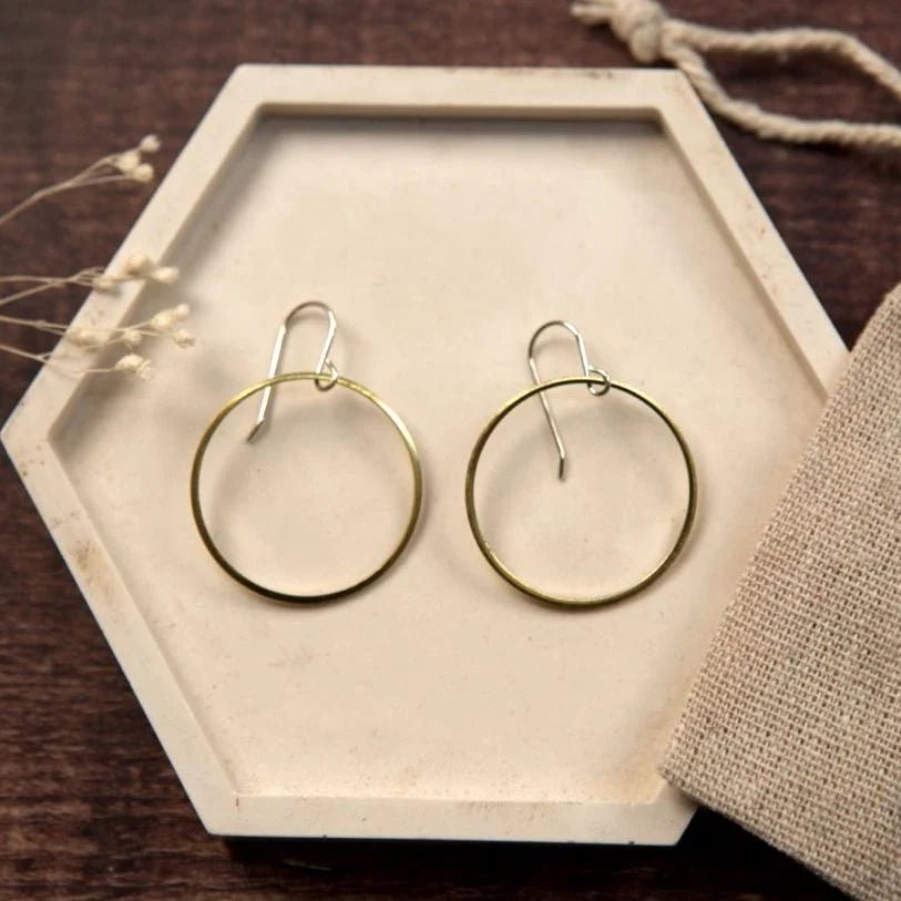 Small Assorted Shape Brass Earrings - SB010 earrings - Uneeka
