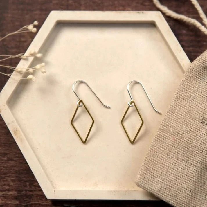 Small Assorted Shape Brass Earrings - SB011 WireDiamonds - Uneeka