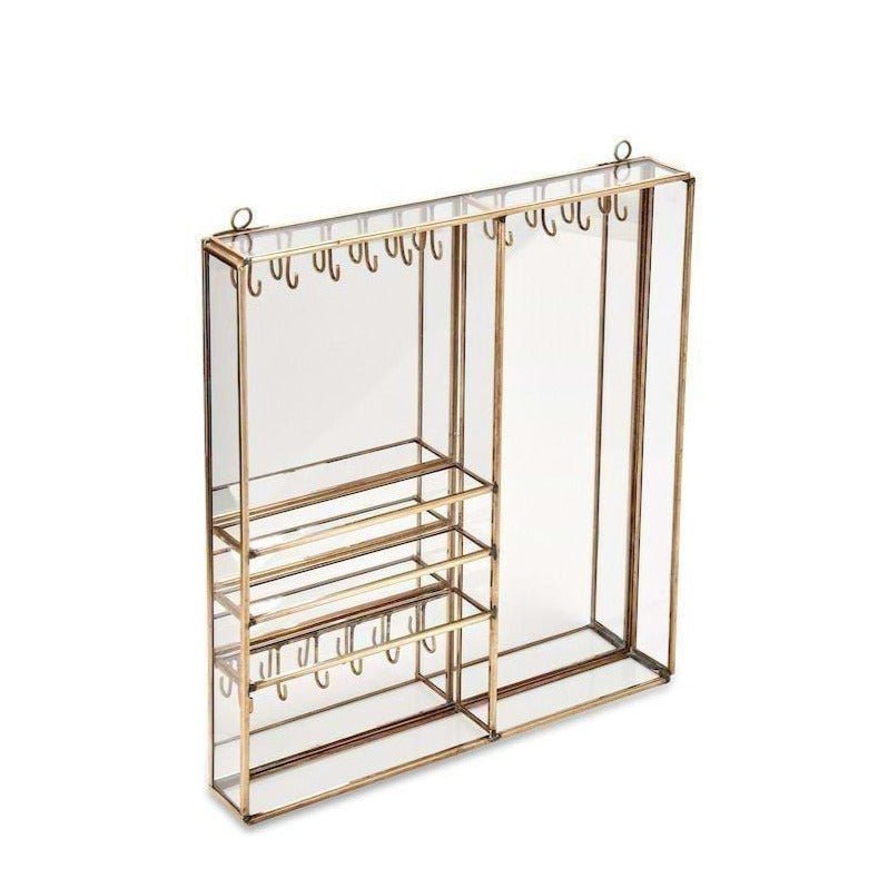 Small Bequai Antique Brass Wall Hung Jewellery Box - BW0501 - Uneeka