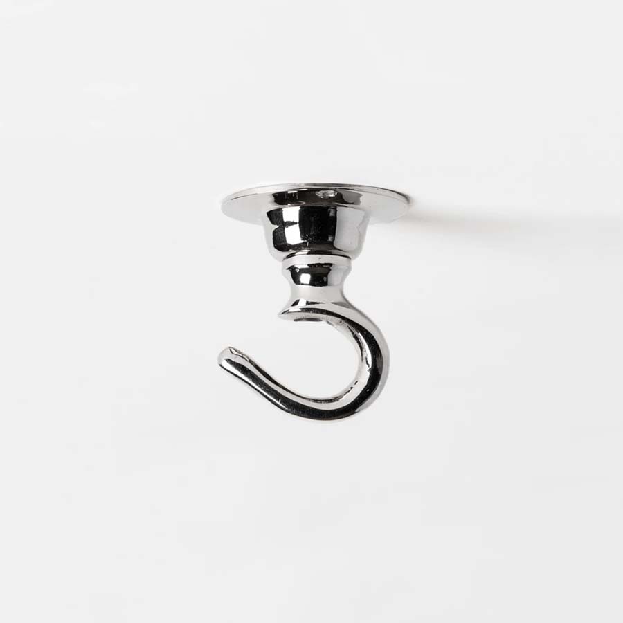 Small Brass Ceiling Hooks - HOOKSMALL.CHROME - Uneeka