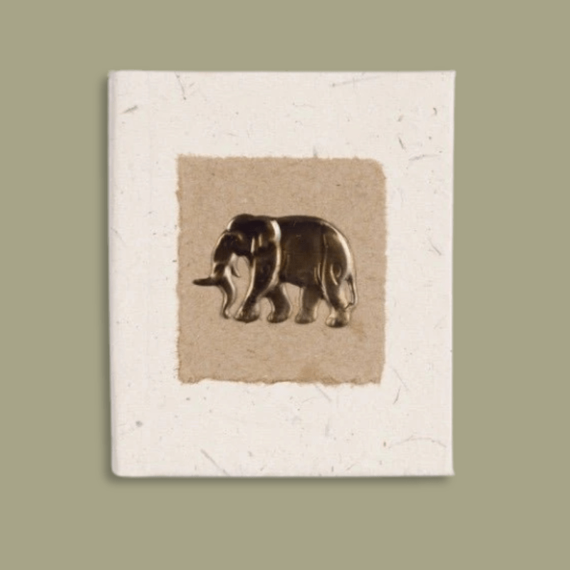 Small Brass Elephant Dung Notebook - ENB3 - NT - Uneeka