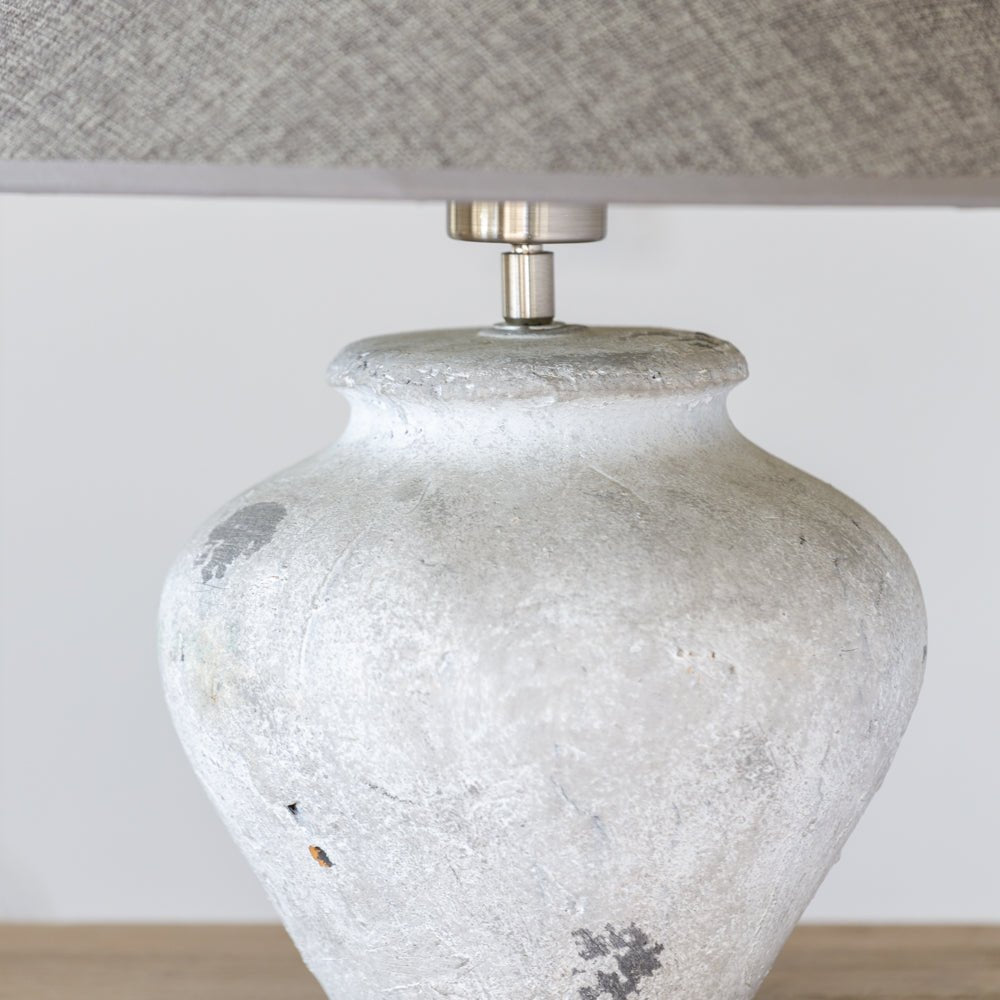 Small Ceramic Lamp with Grey Shade - YH6108 - Uneeka