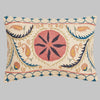 Small Cream Printed Cushion with Suzani Embroidery - CC193 - Uneeka