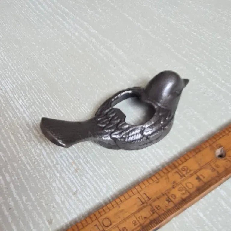 Small Finch Bird Cast Antique Iron Bottle Opener - F464 - Uneeka