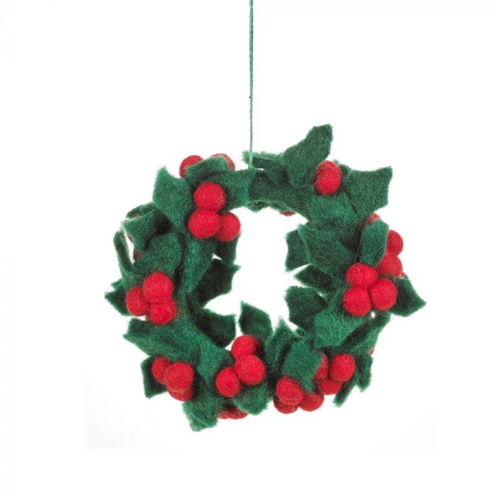 Small Holly Christmas Wreath - CHHOW - Uneeka