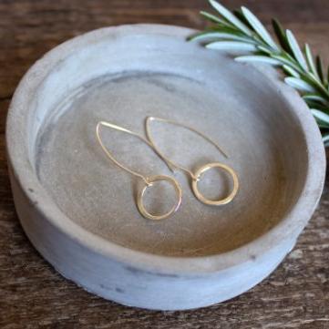 Small Hoop Long Earrings - SSHLE001 - Uneeka