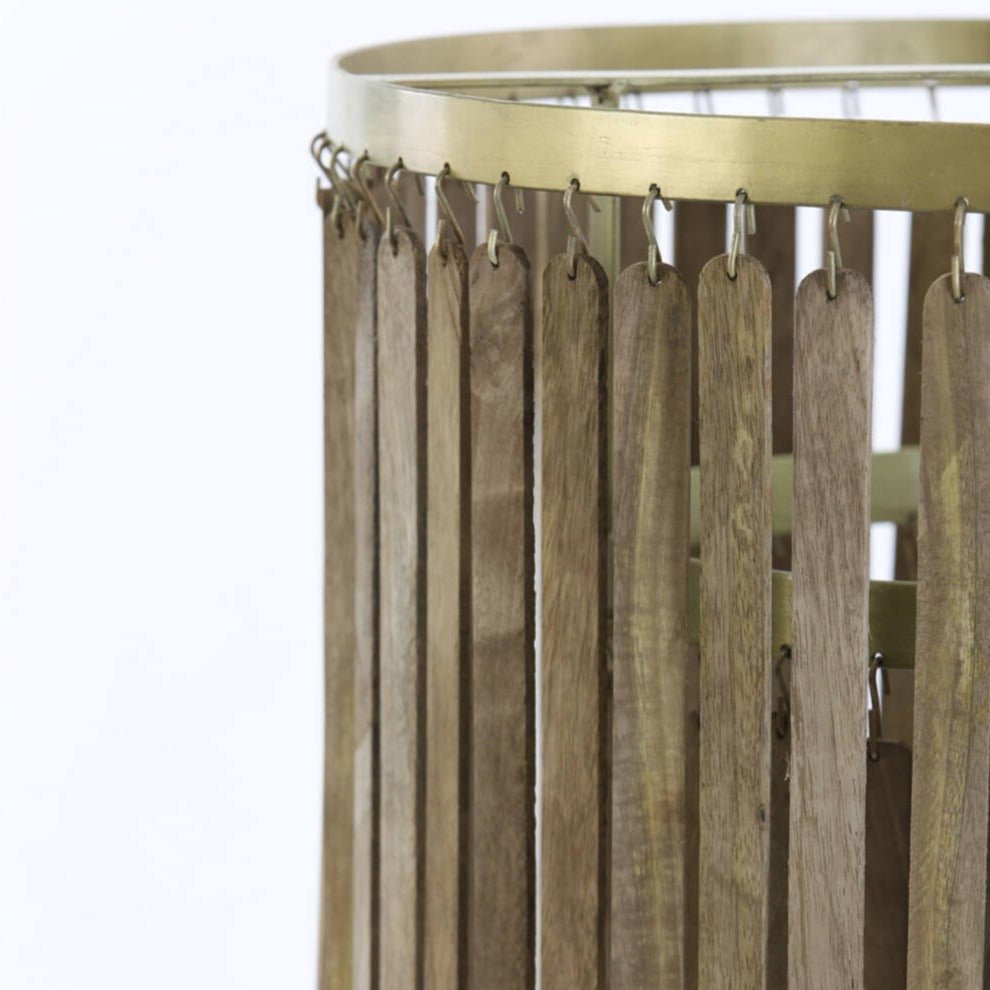 Small Modern Dark Wooden Chandelier Style Hanging Lamp - 2950464 - Uneeka