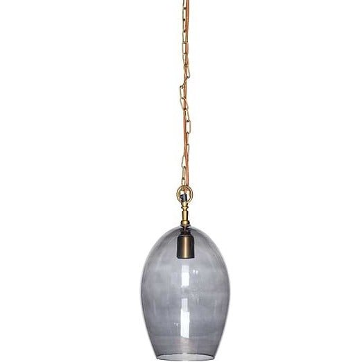 Small Otoro Oval Smoke Glass Pendant Lamp - OT1701 - Uneeka
