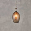 Small Otoro Oval Smoke Glass Pendant Lamp - OT1701 - Uneeka