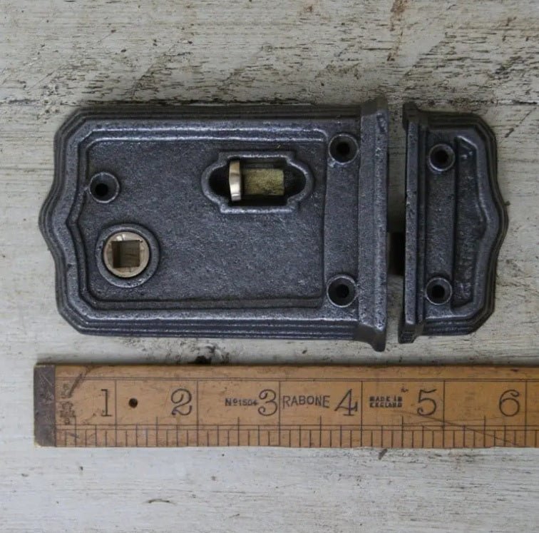 Small Rim Latch with Slide Bolt - 30.350A.AI.125 - Uneeka