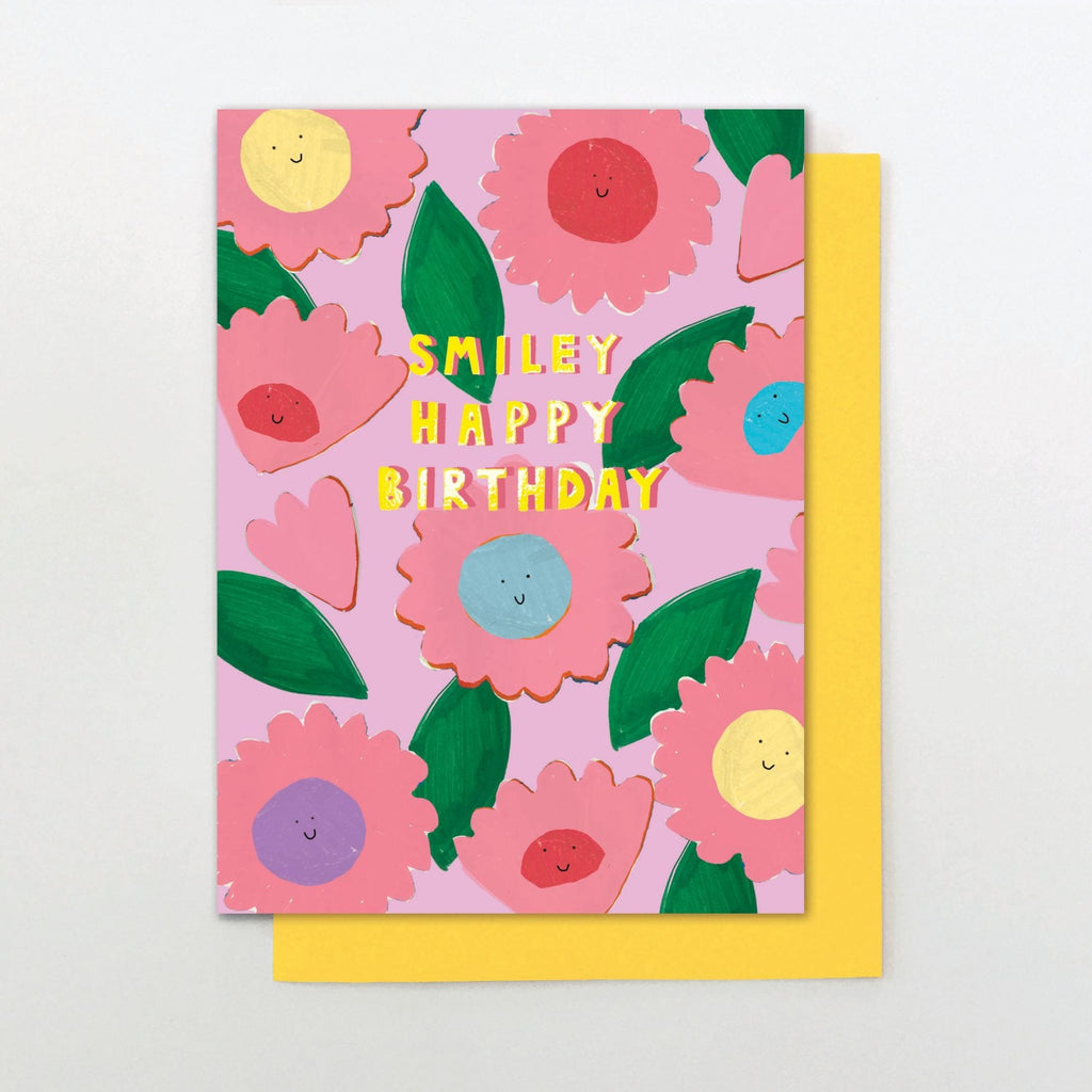 Smiley Flower Birthday Card - GDN05 - Uneeka