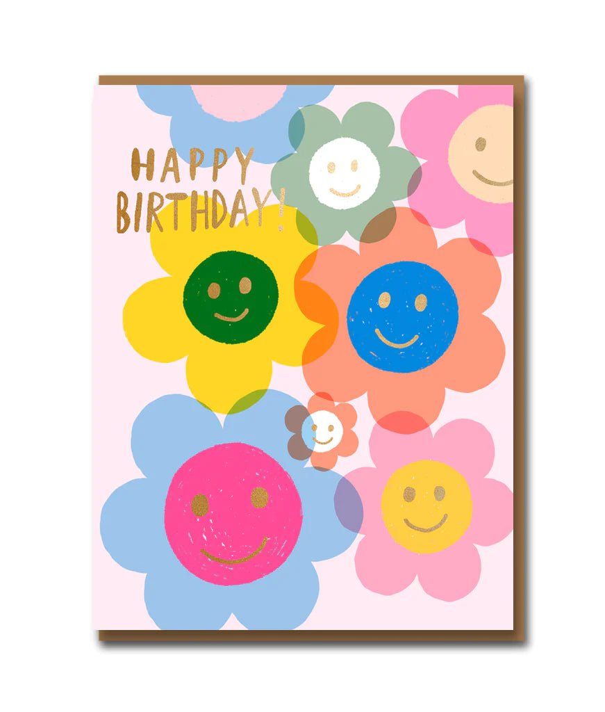 Smiling At You Birthday Flowers Greetings Card - 1194 - Uneeka