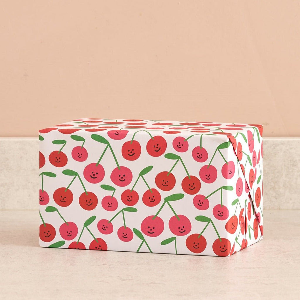 Smiling Cherries Gift Wrap - WP96 - Uneeka