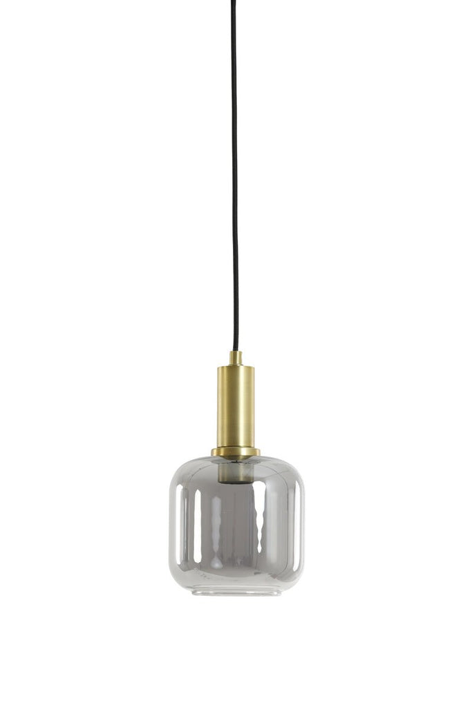 Smoked Glass Brass Hanging Lamp* - 2950384 - Uneeka