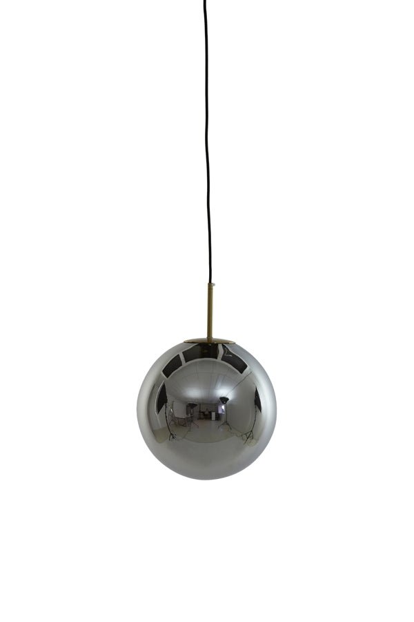 Smoked Glass Globe Hanging Lamp - 2958765 - Uneeka