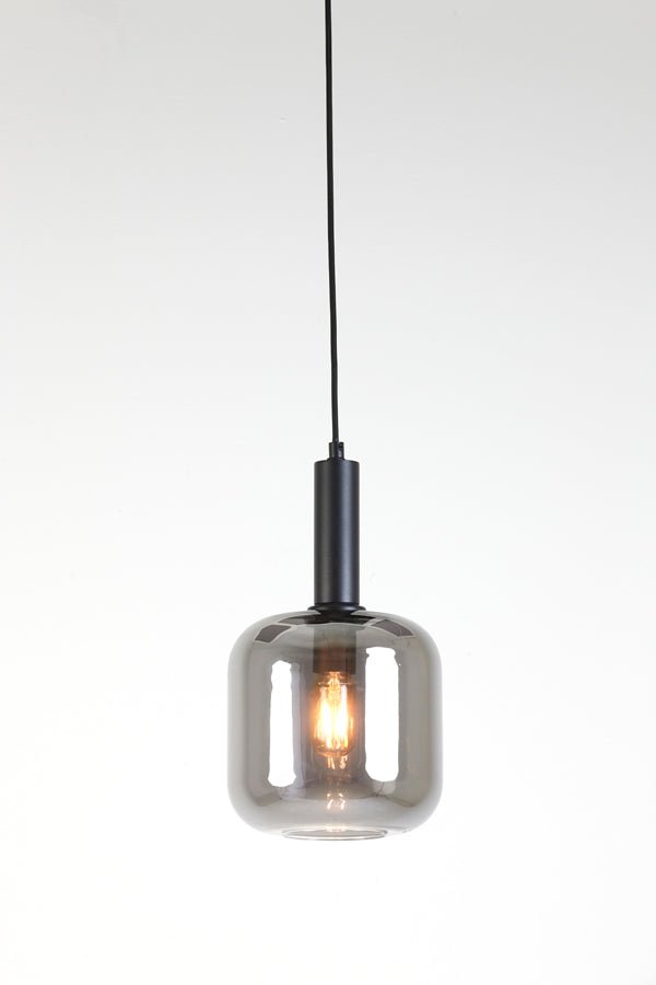 Smoked Glass Rounded Hanging Lamp* - 2950265 - Uneeka