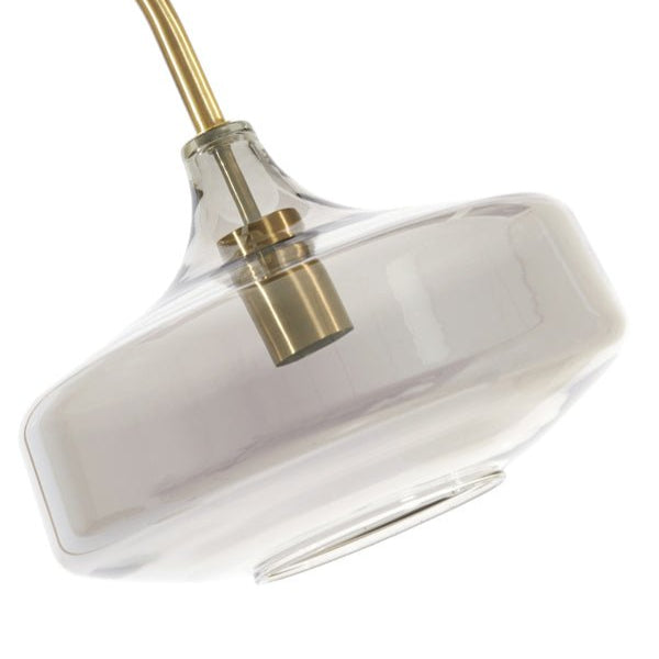 Solna Antique Bronze & Smoked Glass Floor Lamp - 1881112 - Uneeka