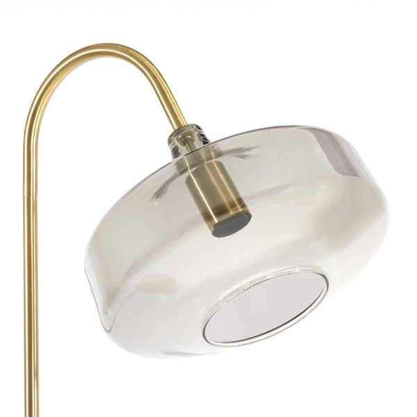 Solna Antique Bronze & Smoked Glass Floor Lamp - 1881112 - Uneeka