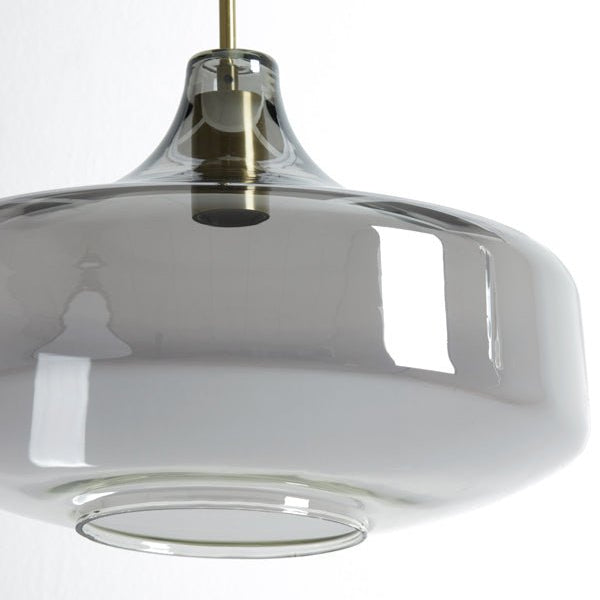 Solna Smoked Glass & Antique Bronze Hanging Light - 2969112 - Uneeka