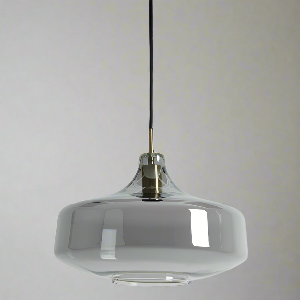 Solna Smoked Glass & Antique Bronze Hanging Light - 2969112 - Uneeka