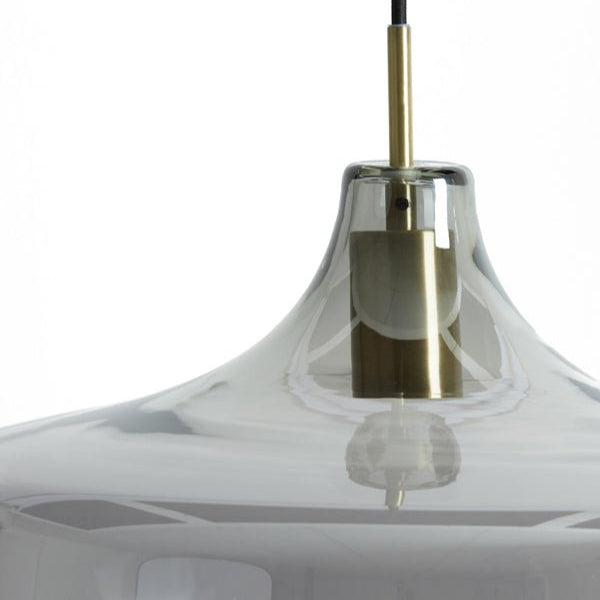 Solna Smoked Glass & Antique Bronze Hanging Light - 2969112 - Uneeka