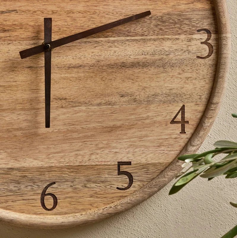 Som Natural Mango Wood Wall Clock - SO0301 - Uneeka