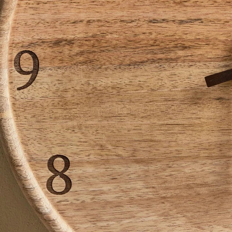 Som Natural Mango Wood Wall Clock - SO0301 - Uneeka