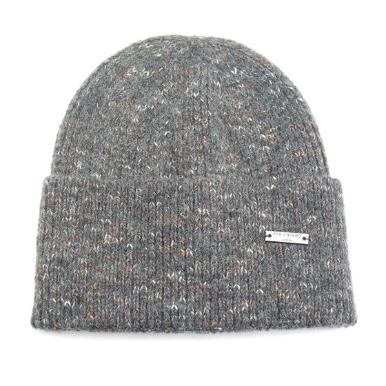 Speckled Block Colour Chunky Beanie Hat - 0.D013 - CHARCOAL - Uneeka