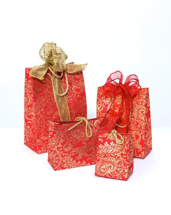 Splendour Gift Bags - GBG - 4090 - RED - MINI - Uneeka