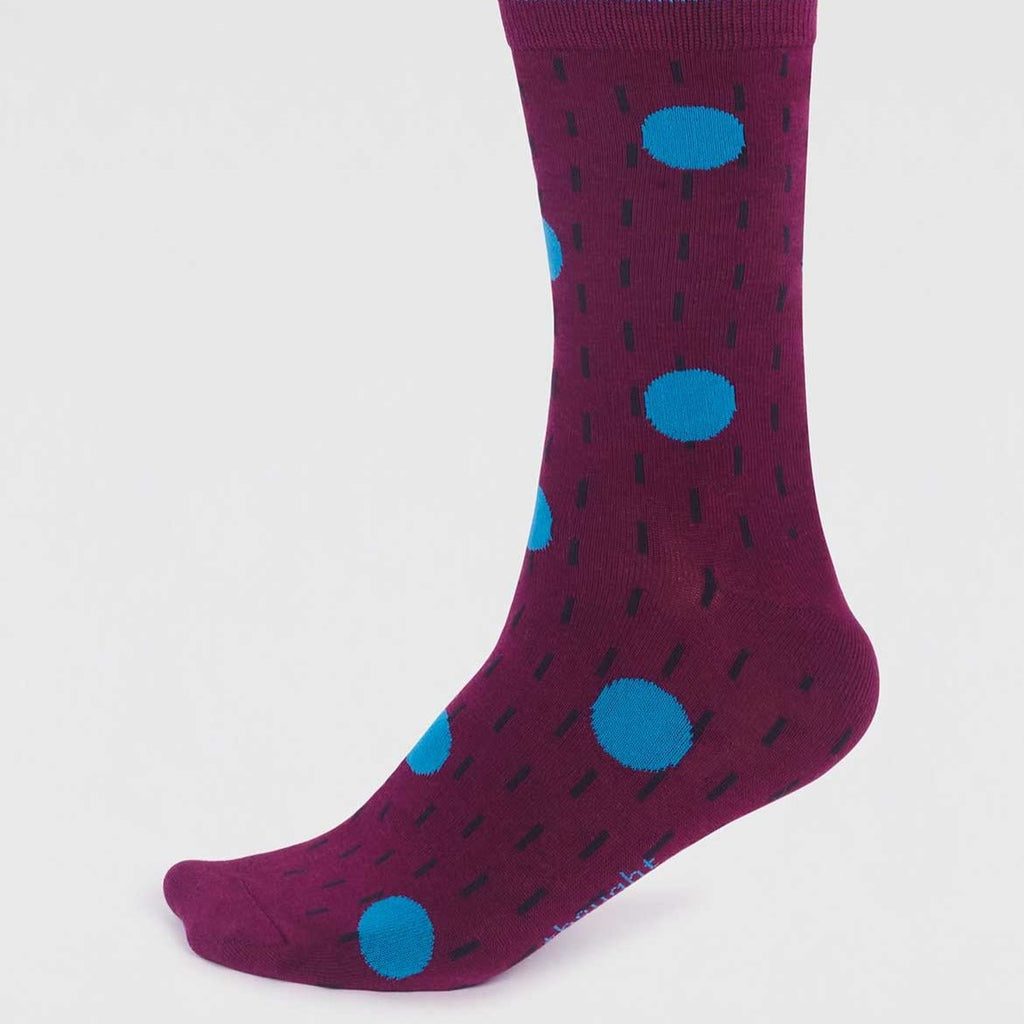 Spot Bamboo Socks - SPM786 - PURPLE - Uneeka