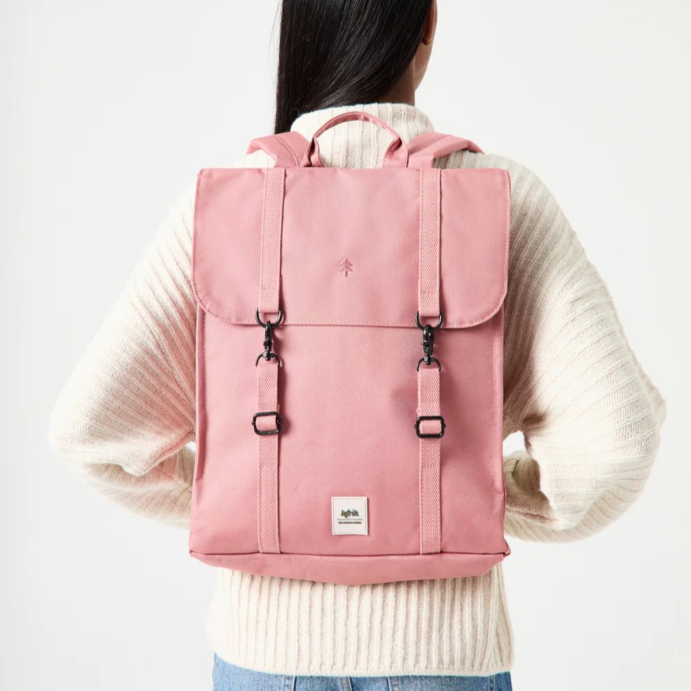 Square Double Clip Recycled Plastic Backpack - 8435382609831 - Uneeka