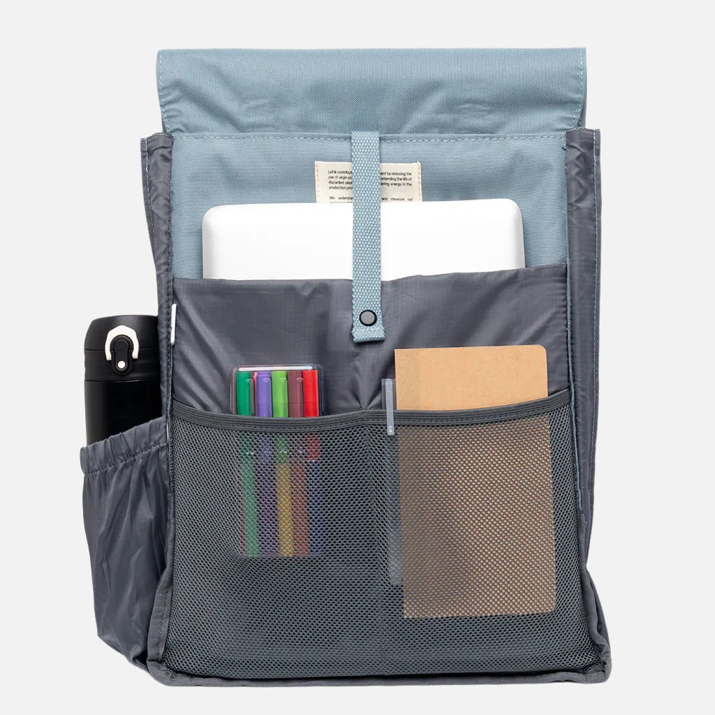 Square Double Clip Recycled Plastic Backpack - 8435382609831 - Uneeka