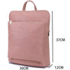 Square Faux Leather Backpack / Side Bag - 18807 - A - BROWN - Uneeka