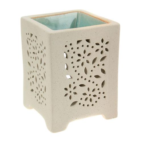 Square Floral Oil Burner - CCUT006 - Uneeka