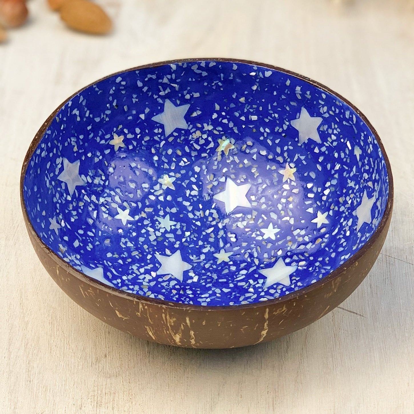 Star Pattern Coconut Shell Trinket Dish - BW15 - Uneeka