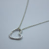 Sterling Silver Heart Outline Pendant Necklace - Uneeka